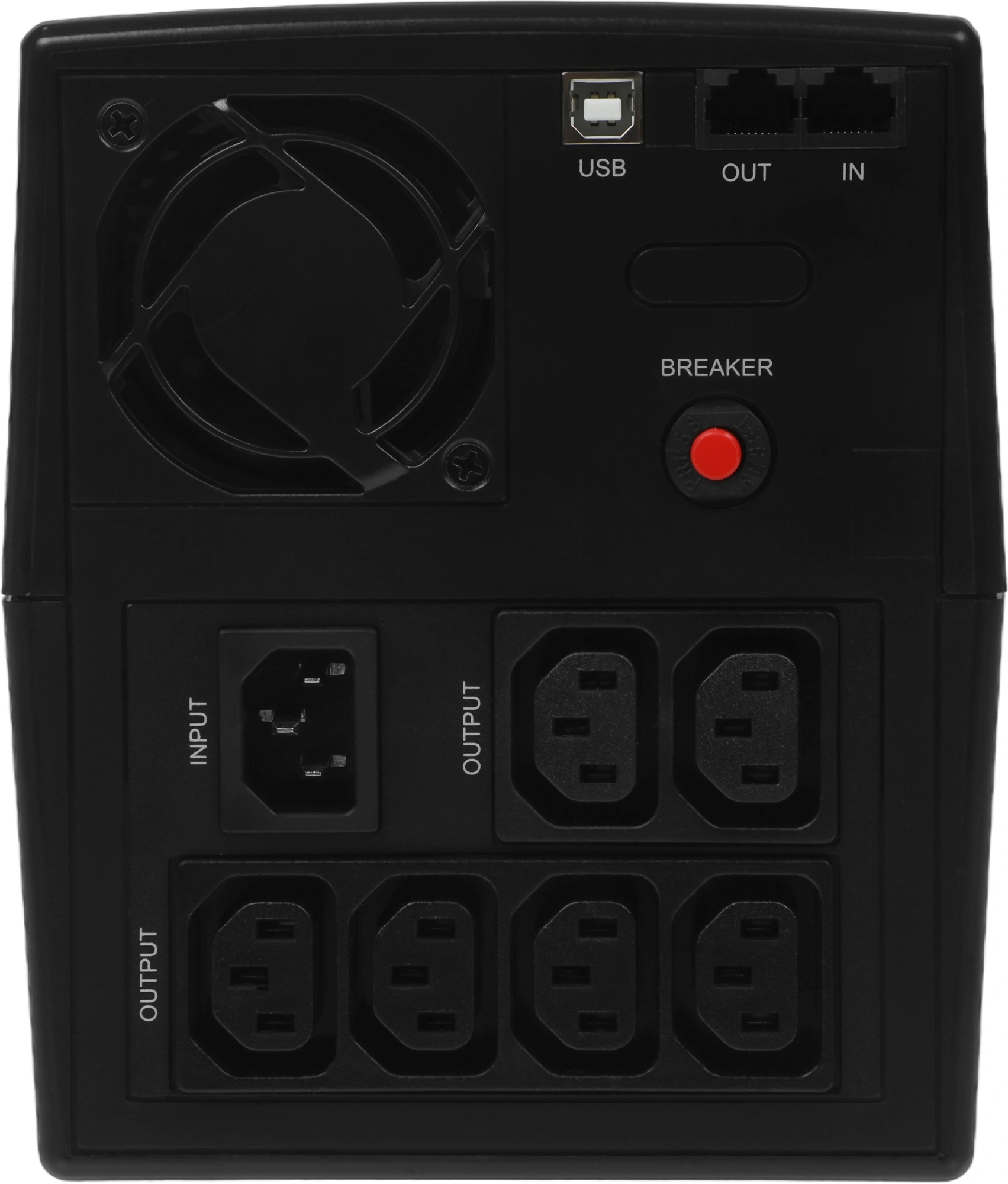 ИБП Ippon Back Basic 2200, 2200VA, 1320Вт, AVR 162-280В, 6хС13, управление по USB, без комлекта кабелей