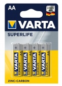 Батарейка, VARTA, Superlife Mignon 1.5V - R6P/AA, 4 шт плёнка  