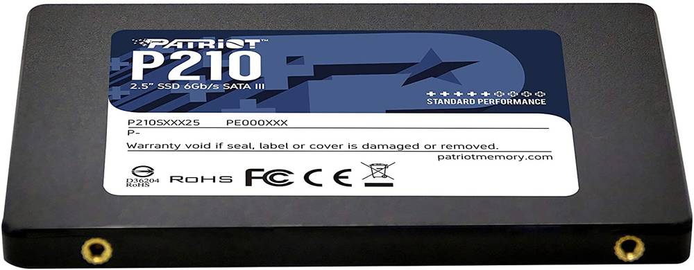 SSD накопитель Patriot P210 P210S512G25 [512 ГБ, 2.5"SATA III, чтение: 500 МБ/с, запись: 400 МБ/с, TLC]