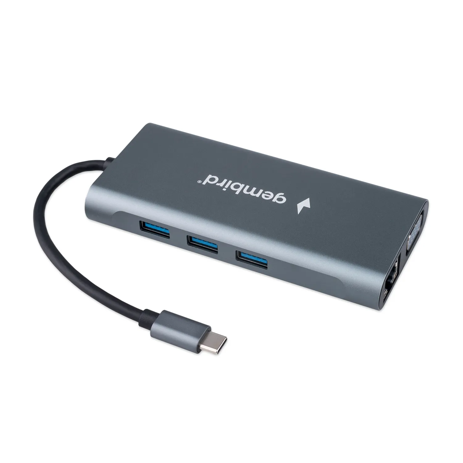 Концентратор USB Gembird UHB-D4, Hub10 port, USB Type-C/Type-A/HDMI/DP RJ45-1GB/USB 3.0, серый