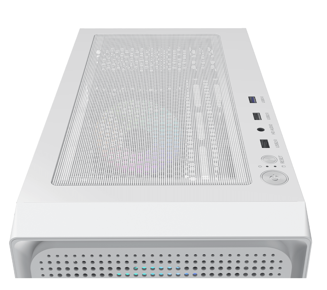 Корпус Ocypus Gamma C50 WH ARGB (Gamma-C50-WHG400XX-GL) [Mini Tower, 4 x 120 мм, белый]