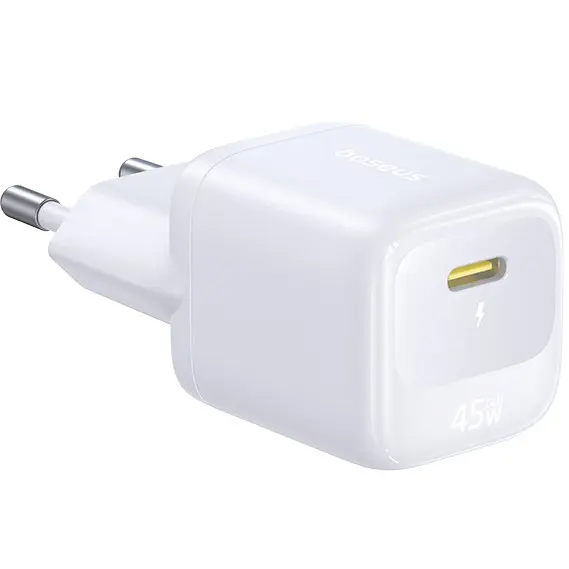 Адаптер питания Baseus FN22 1C 45W EU Moon White (E0123301)