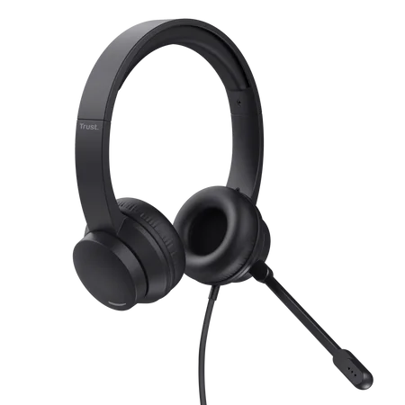 Наушники-гарнитура проводная Trust Ayda черный