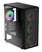 Корпус Ocypus Gamma C50 BK ARGB (Gamma-C50-BKG400XX-GL) [Mini Tower, 4 x 120 мм, черный]