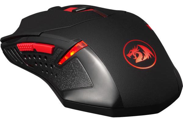 Мышь + коврик Redragon M601BA [проводная, светодиодная, 3200 DPI, 1000 Гц, подсветка]