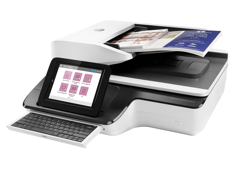 Cканер HP L2763A ScanJet Enterprise Flow N9120 fn2 (A3) 600 dpi, 24 bit, ADF (200 pages), 120/120 ppm, USB+Ethernet, Duty cycle 12 000 pages
