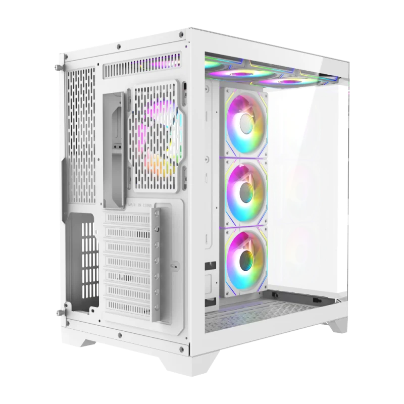 Корпус GameMax Hype-A WH [Midi Tower, ARGB 4 x 12см, белый]