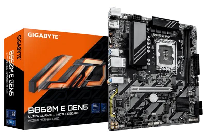 Материнская плата Gigabyte B860M E GEN5 [LGA 1851, Intel B860, 2xDDR 5, 2xM.2, 1xPCI-E x16, Micro-ATX]