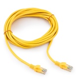 Патч-корд Cablexpert PP10-5M/Y, желтый Cable Patch cord UTP 5e-Cat 5 m