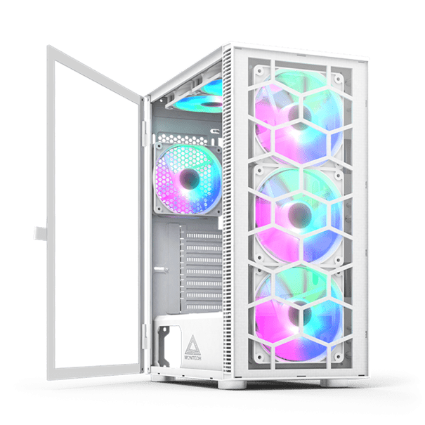 Корпус Montech X3 GLASS (W) [Midi Tower, 3 × 120 мм, 3 × 140 мм, Белый]