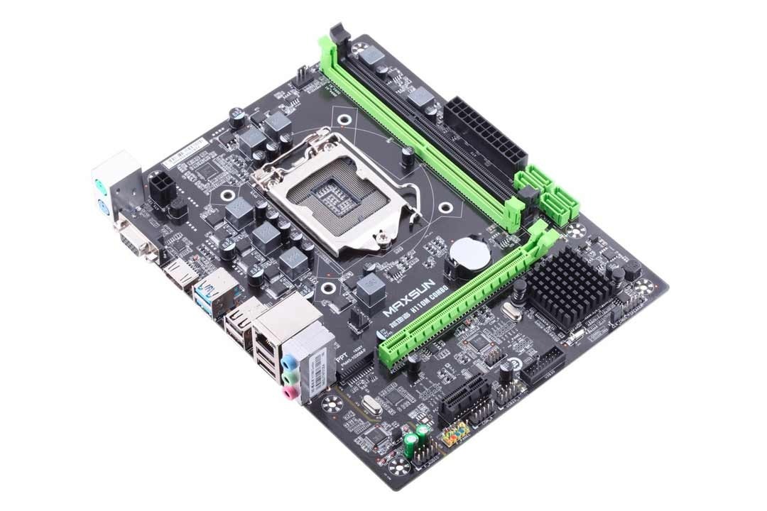 Материнская плата Maxsun MS-EARTHSHAKER H110M COMBO [LGA 1151, H110, 2xDDR 3, DDR 4, 1xPCI-E x16, Micro-ATX]