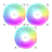 Комплект вентиляторов для корпуса PCCooler F3 T120 ARGB WH [120 x 120 мм, 1800 об/мин, 46 CFM, 26.6 дБ, PWM]