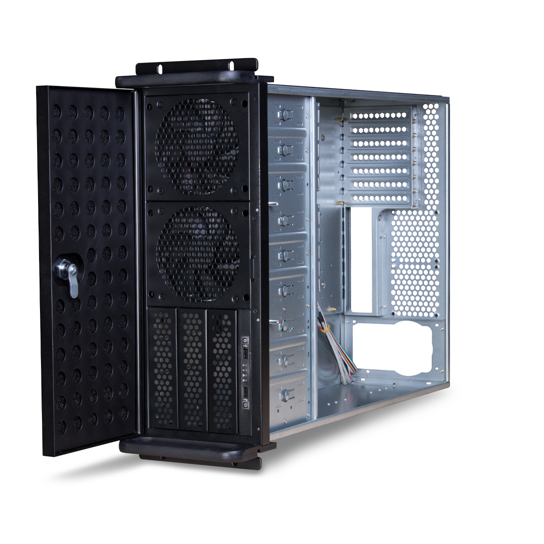 Корпус ПК Delux, DLC-MU415, без БП, стоечный с салазками Midi Tower, Black