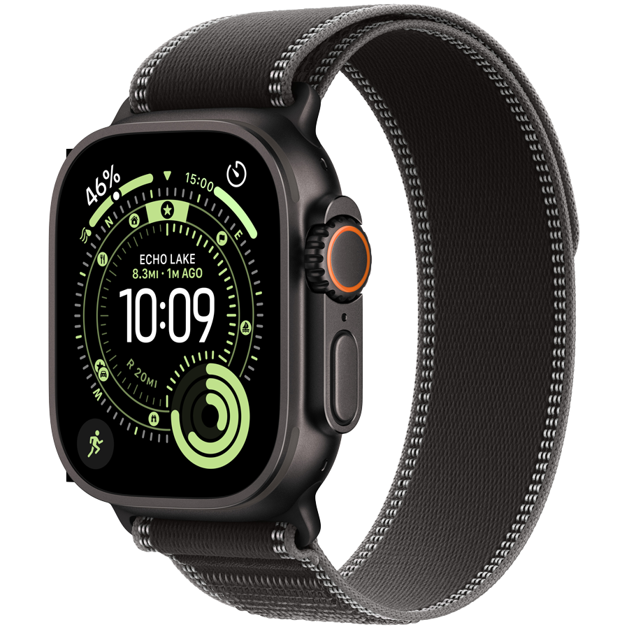 Смарт часы Apple Watch Ultra 3 GPS + Cellular 49mm (MF1H4QR/A) Black Titanium Case with Black/Charcoal Trail Loop - M/L,Model A3281