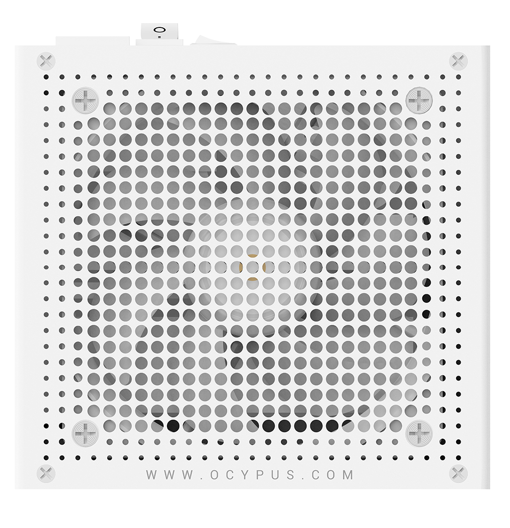 Блок питания Ocypus Iota P850 White (IOTA-P850-G1FFWH025X-EU) [850 Вт, 80 PLUS Gold, 8x SATA, 1 x 16 pin (12VHPWR), 3 x 6+2 pin PCIe, 2x 4+4 pin CPU, ATX]