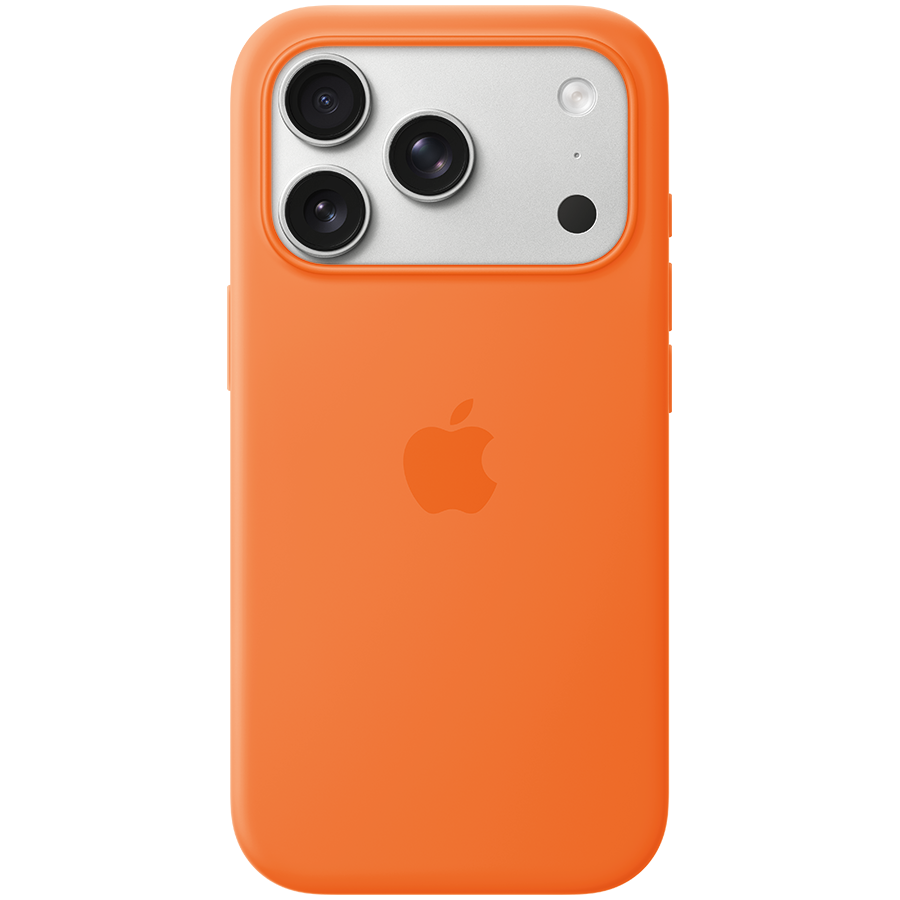 iPhone 17 Pro Silicone Case with MagSafe - Orange (MGFE4ZM/A), Model A3559