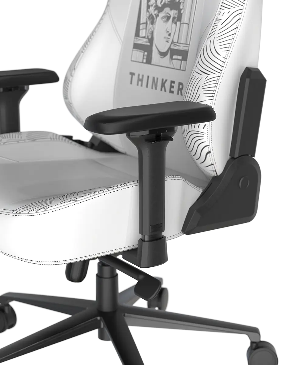 Игровое компьютерное кресло DXRacer Craft Standard F-23-Thinker (GC/LCF23LTA) Белый, Принт - купить в интернет-магазине Forcecom.kz Игровое компьютерное кресло DXRacer Craft Standard F-23-Thinker (GC/LCF23LTA) Белый, Принт