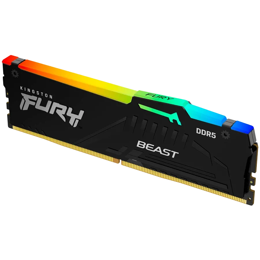 Оперативная память Kingston FURY Beast RGB (KF556C36BBE2A-32) [32 ГБ, DDR 5, 5600 МГц, 1.25 В, подсветка]