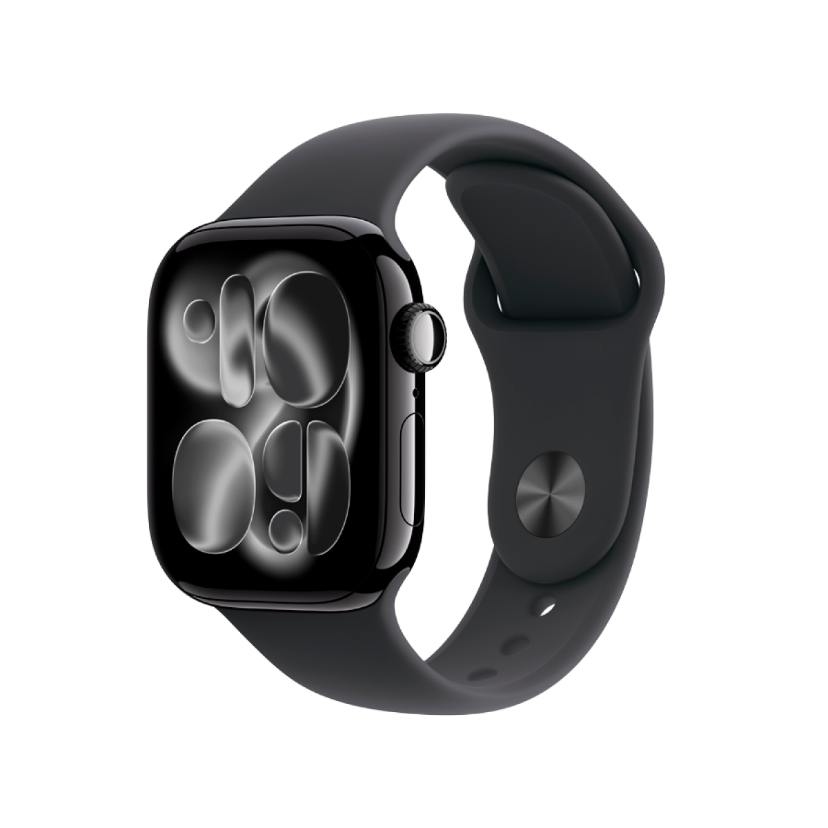 Apple Watch Series 11 GPS 42mm (MEQT4RK/A) Jet Black Aluminium Case with Black Sport Band - S/M, Model A3331, черный