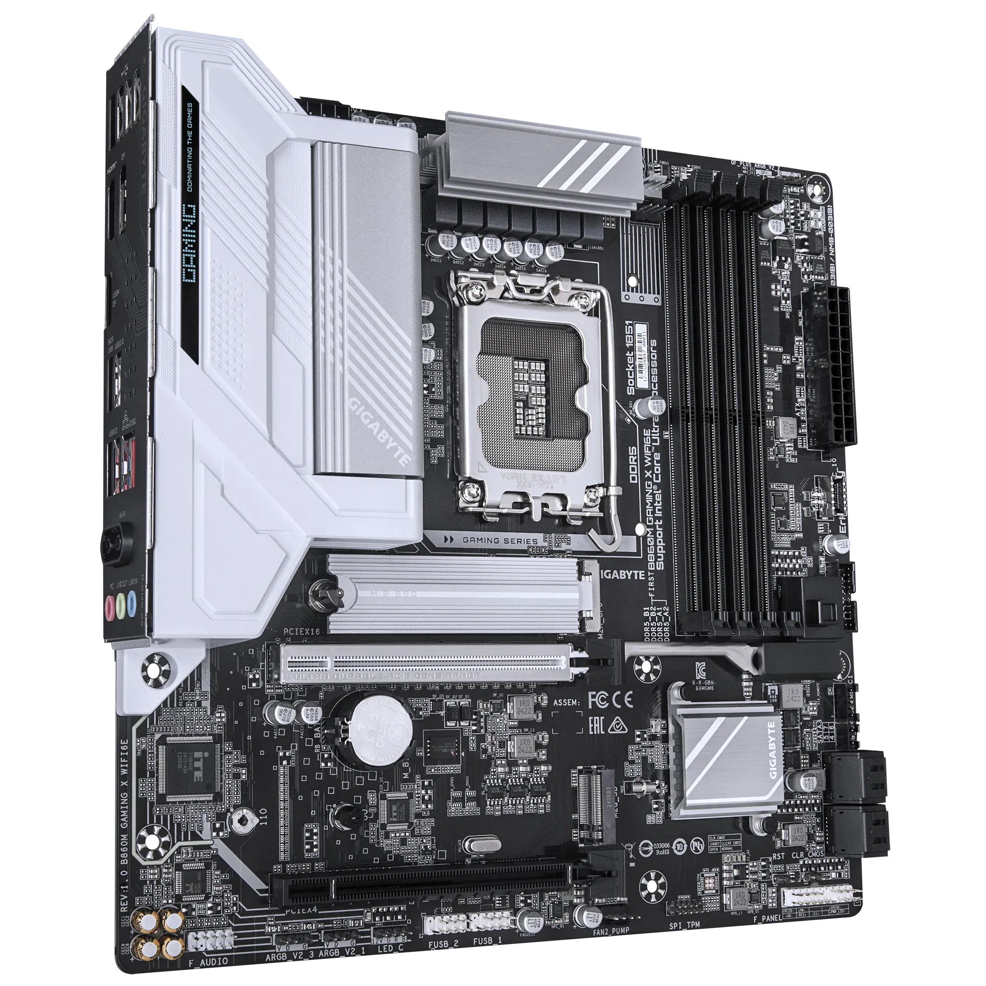 Материнская плата Gigabyte B860M GAMING X WIFI6E [LGA 1851, Intel B860, 4xDDR 5, 2xM.2, 2xPCI-E x16, Micro-ATX]