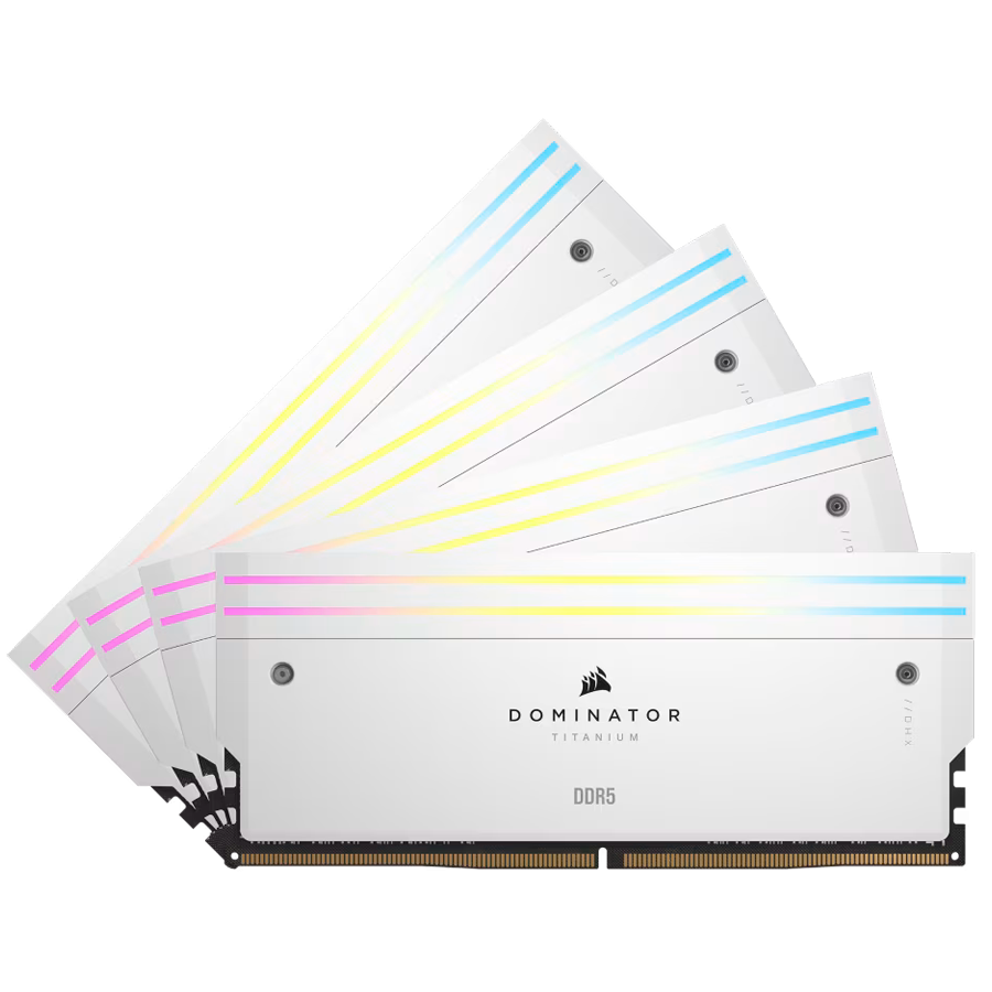 Комплект оперативной памяти Corsair DOMINATOR TITANIUM (CMP64GX5M4B6400C32W) [64 ГБ, DDR 5, 6400 МГц, 1.4 В, подсветка, KIT]