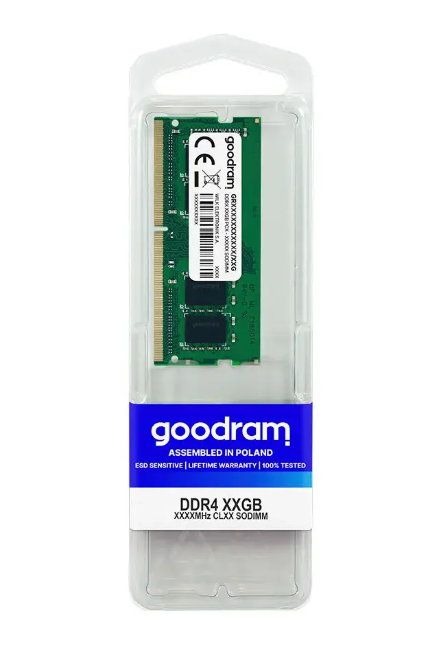 Оперативная память для ноутбука GoodRam DRAM DDR4 SODIMM (GR3200S464L22S/8G) [8 ГБ, DDR 4, 3200 МГц, 1.2 В]