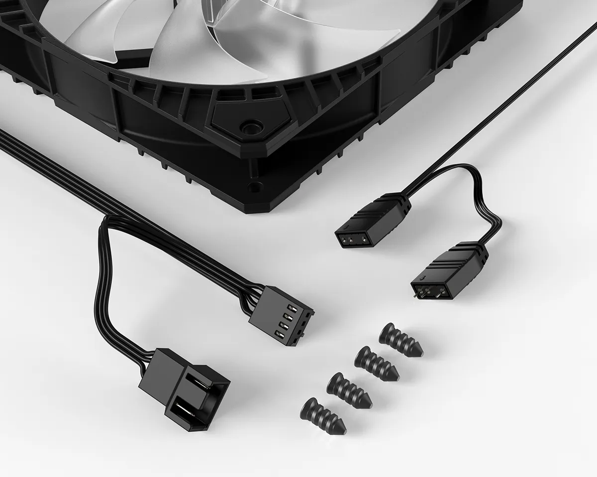 Вентилятор ID-Cooling WF-14025-XT ARGB, 14cm, PWM, черный