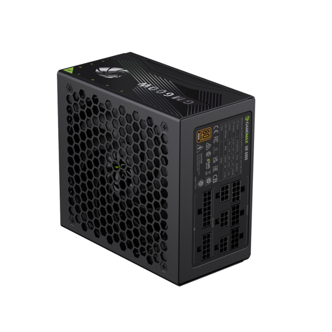 Блок питания GameMax GM 600B (2139-0600B0007) [600 Вт, 80 PLUS Bronze, 3x SATA, 2 x 6+2 pin PCIe, 1x 4+4 pin CPU, ATX]