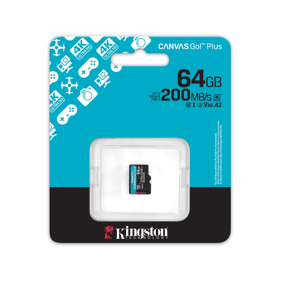 Карта памяти Kingston Canvas Go! Plus 64GB (SDCG4/64GBSP) 