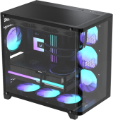 Корпус Formula V Crystal U2 Floe Black [Midi Tower, 4 x 120мм Floe ARPW, черный]