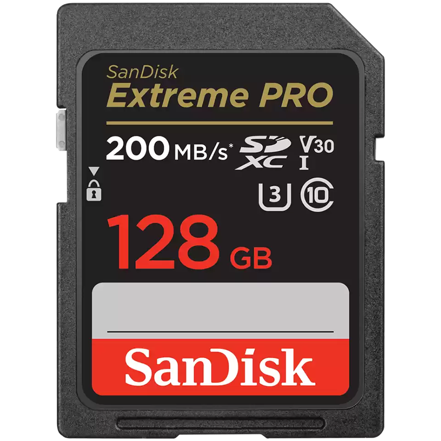 Карта памяти SANDISK Extreme PRO 128GB SDXC, UHS-I, Class 10, U3, V30 (SDSDXXD-128G-GN4IN)