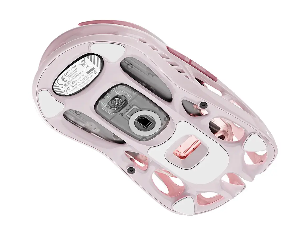 Мышь Gravastar Mercury M1 Pro [беспроводная, светодиодная, 26000 DPI, 1000 Гц подсветка, Розовый]