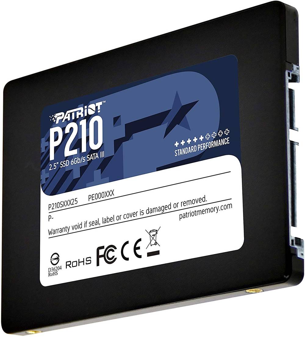 SSD накопитель Patriot P210 P210S512G25 [512 ГБ, 2.5"SATA III, чтение: 500 МБ/с, запись: 400 МБ/с, TLC]