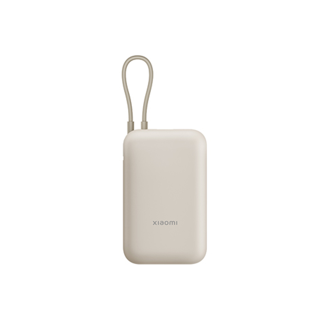 Портативный внешний аккумулятор Xiaomi Power Bank 10000mAh (Integrated Cable) Tan GL, Бежевый
