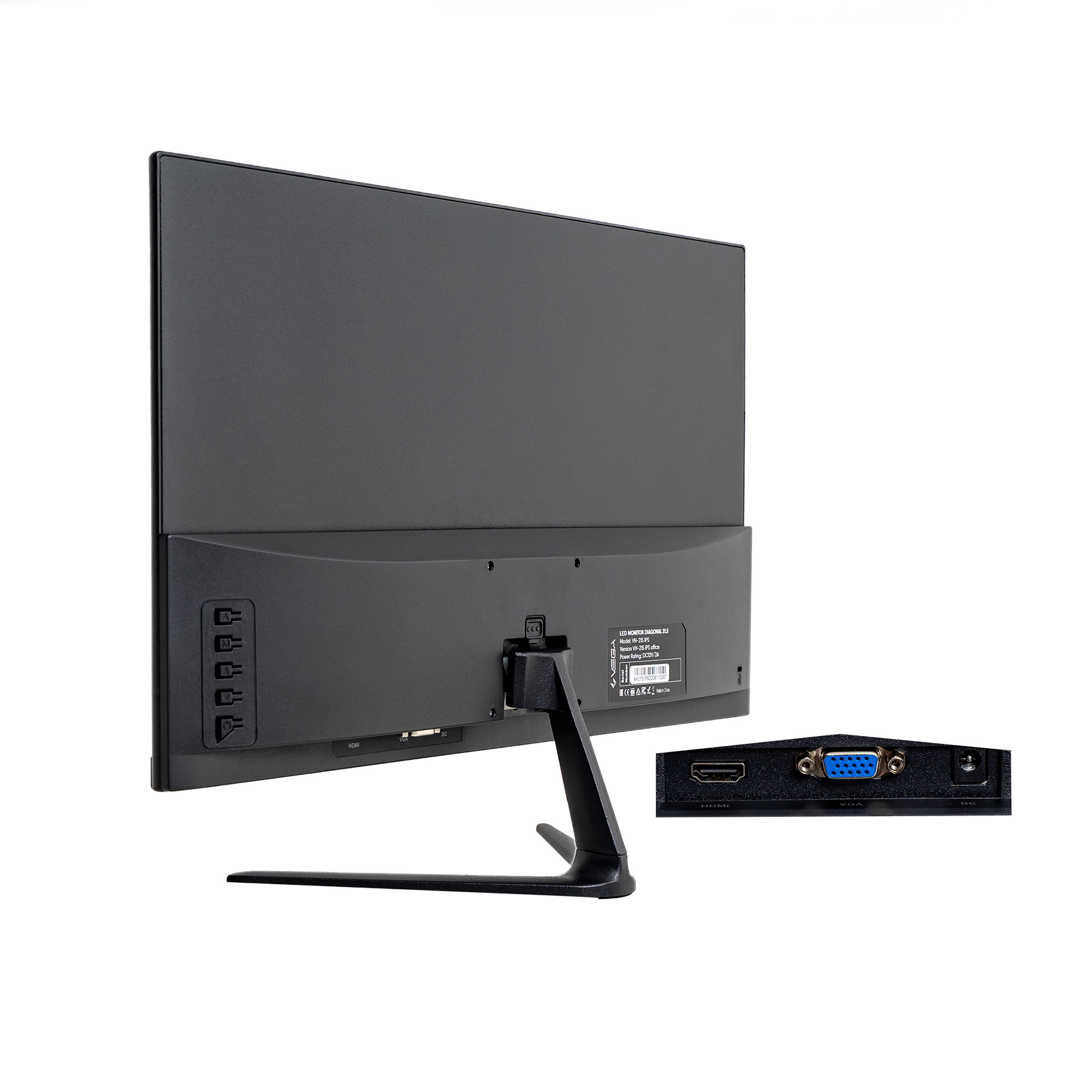 Монитор Vega VHF215-120CA (4870245560012) [21.5", IPS, 1920x1080, 120 Гц, 2 мс, HDMI, VGA (D-Sub)]