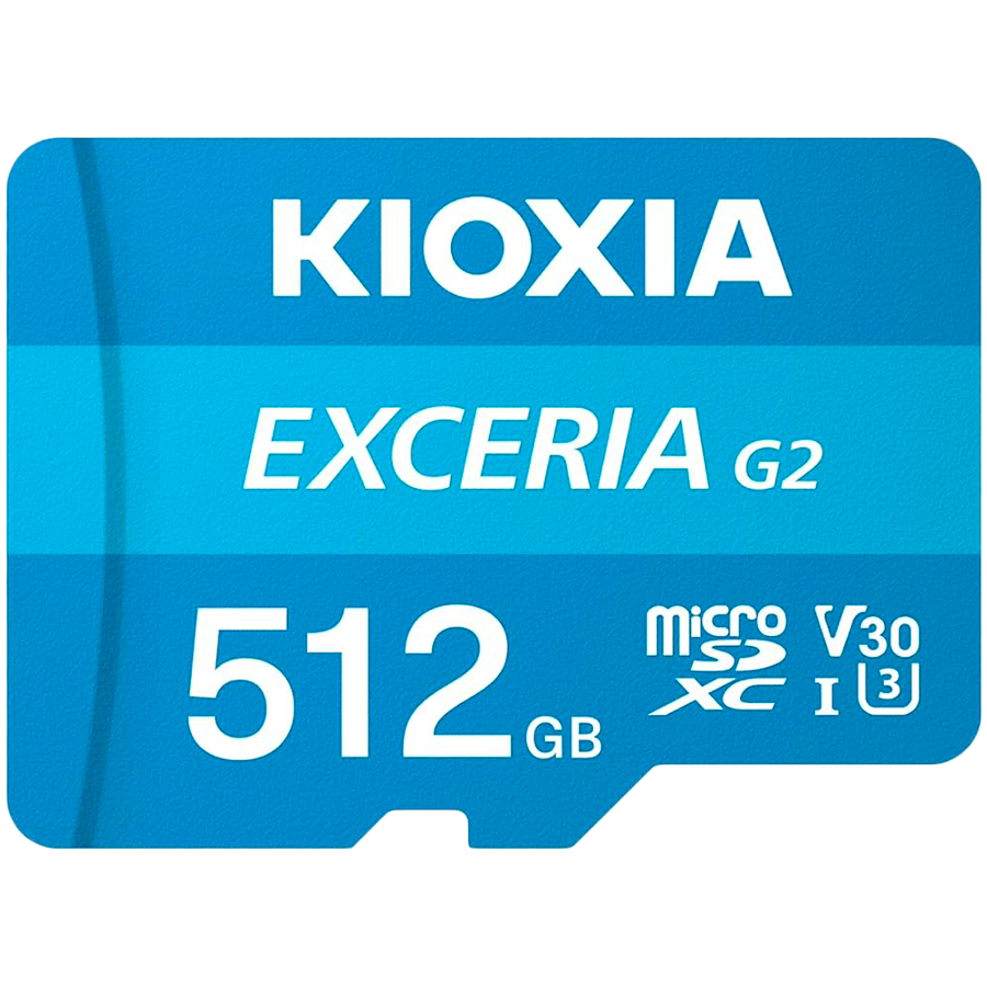 Карта памяти microSD KIOXIA Exceria (gen 2) 512GB UHS I U3 V30 с адаптером (LMEX2L512GG2)