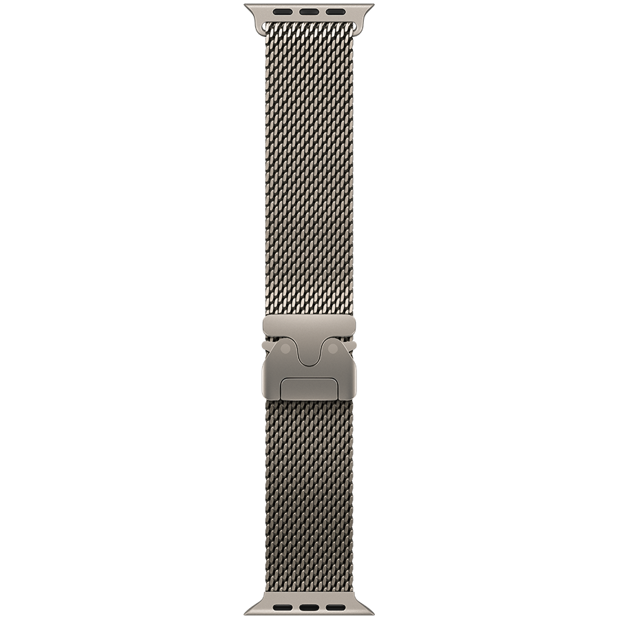 49mm Natural Titanium Milanese Loop - Large