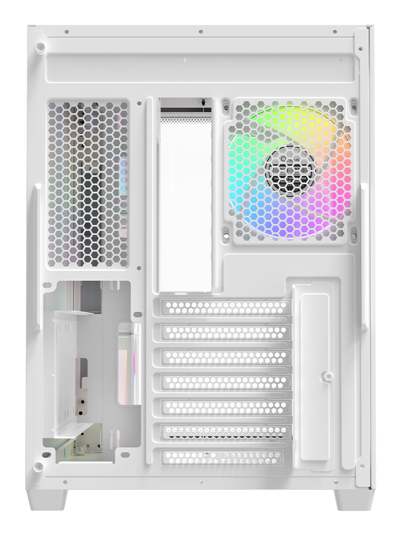 Корпус Ocypus Iota C70 Curve (Iota-C70-WHD400CD-GL) [Midi Tower, 4 x 120 мм ARGB, белый]