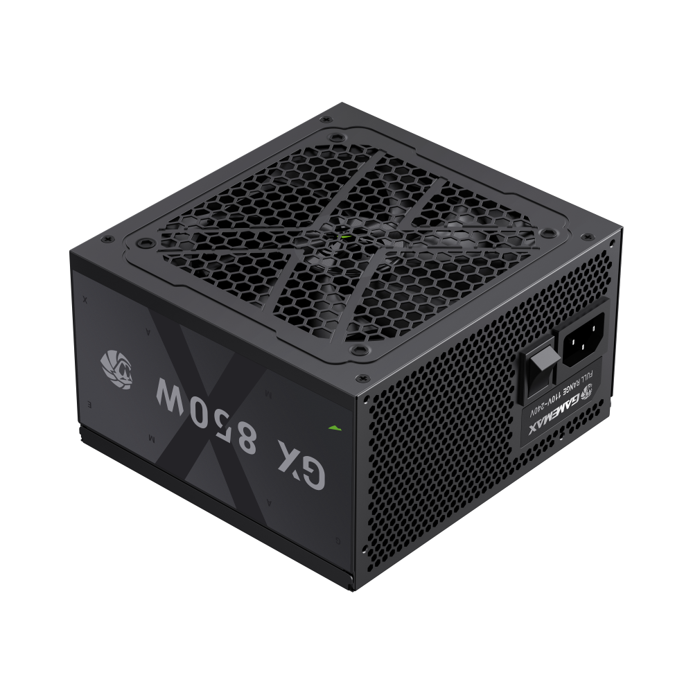 Блок питания GameMax GX 850GF Gold (2132-0850B0019) [800 Вт, 80 PLUS Gold, 6x SATA, 4 x 6+2 pin PCIe, 2x 4+4 pin CPU, ATX]