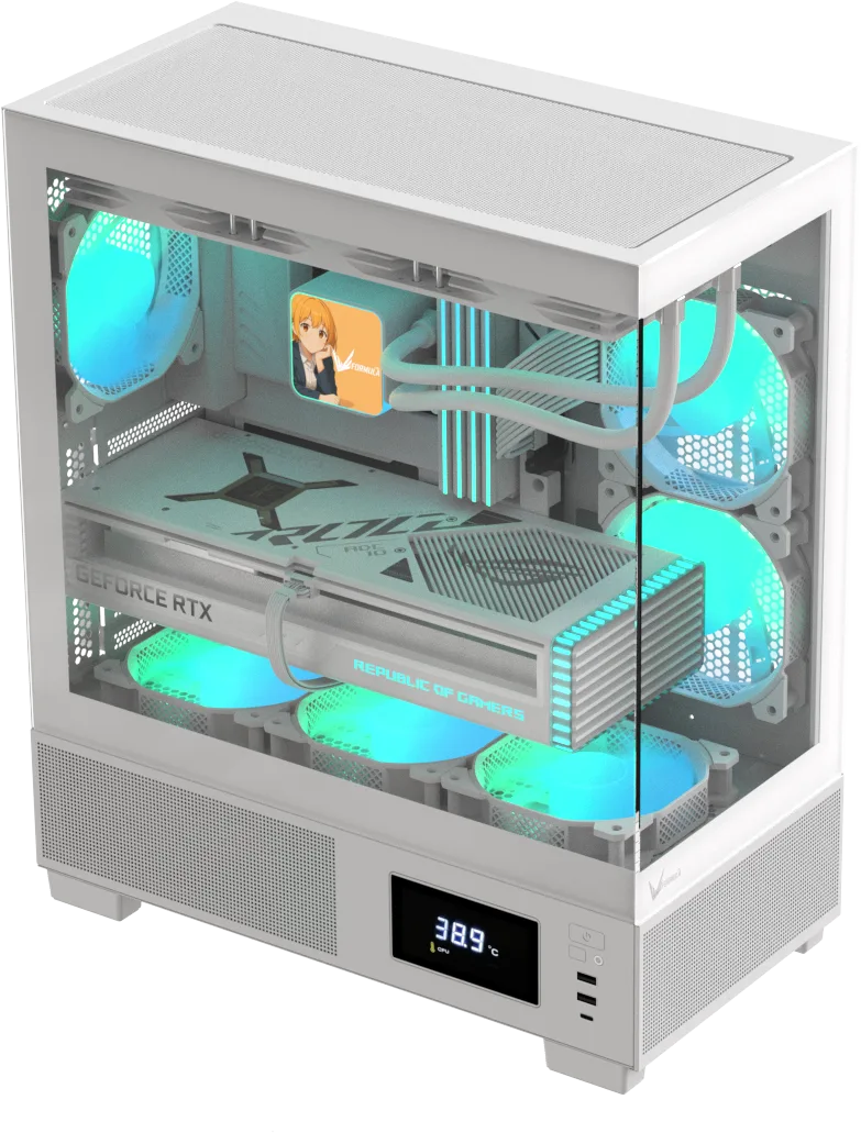 Корпус Formula V Crystal E1 Cosmic [Midi Tower, 3 x 120мм Floe ARPW, белый]