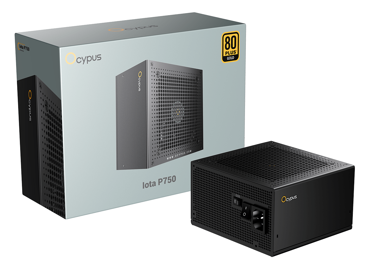 Блок питания Ocypus Iota P750 (Iota-P750-G1FFBK024X-EU) [750 Вт, 80 PLUS Gold, 8x SATA, 1 x 16 pin (12VHPWR), 3 x 6+2 pin PCIe, 2x 4+4 pin CPU, ATX]