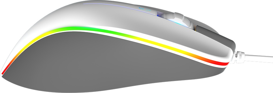 Мышь MeeTion GM23 2023 [проводная, светодиодная, 12800 DPI, 1000 Гц, подсветка, белый]