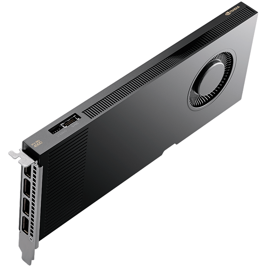 Видеокарта PNY NVIDIA RTX PRO 4000 Blackwell OEM Version (VCNRTXPRO4000-SB) [24 ГБ, GDDR7, 192 бит, DisplayPort (4 шт)]