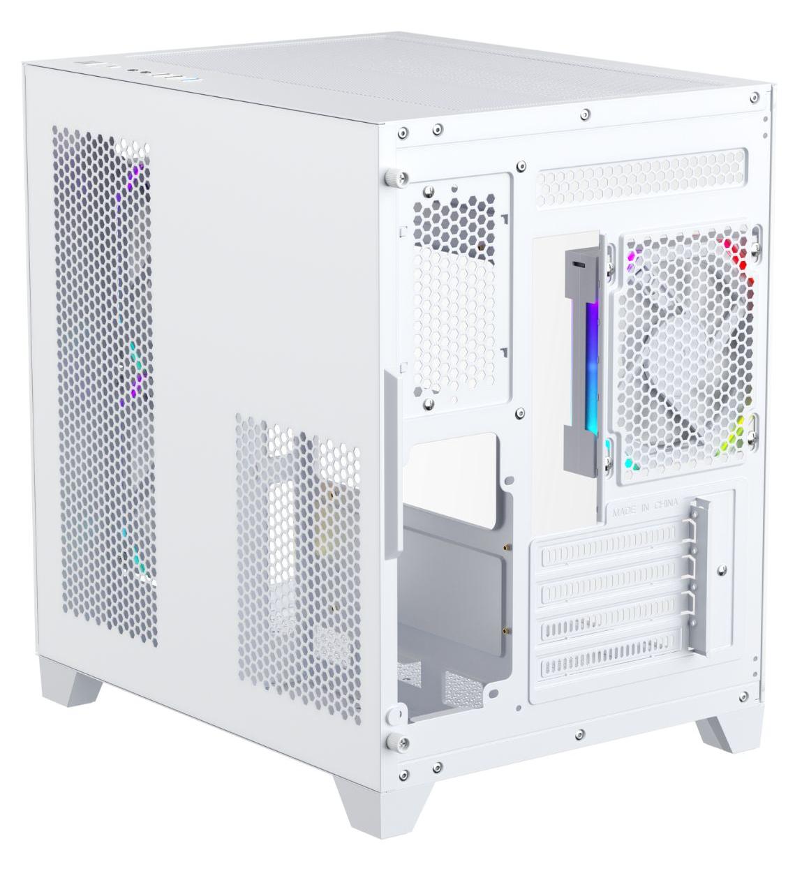 Корпус 1stPlayer BV5 (BV5-WH-2FH7R-W-1FH7-W) [Mini Tower, 3 x 120 мм, белый]