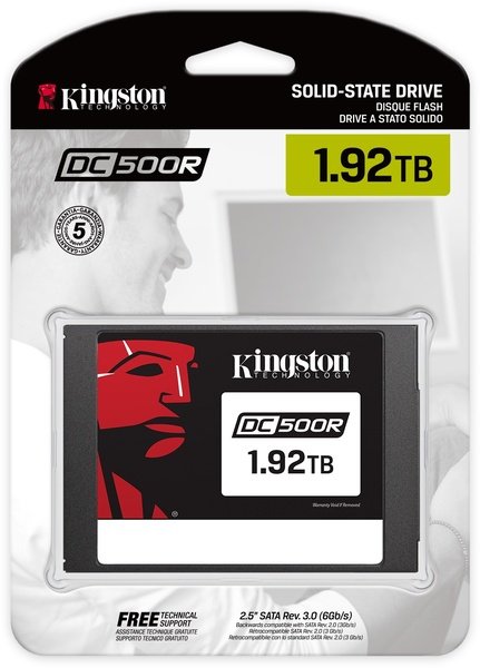 SSD накопитель Kingston SEDC500R/1920G [1920 ГБ, 2.5"SATA III, чтение: 555 МБ/с, запись: 520 МБ/с, TLC]