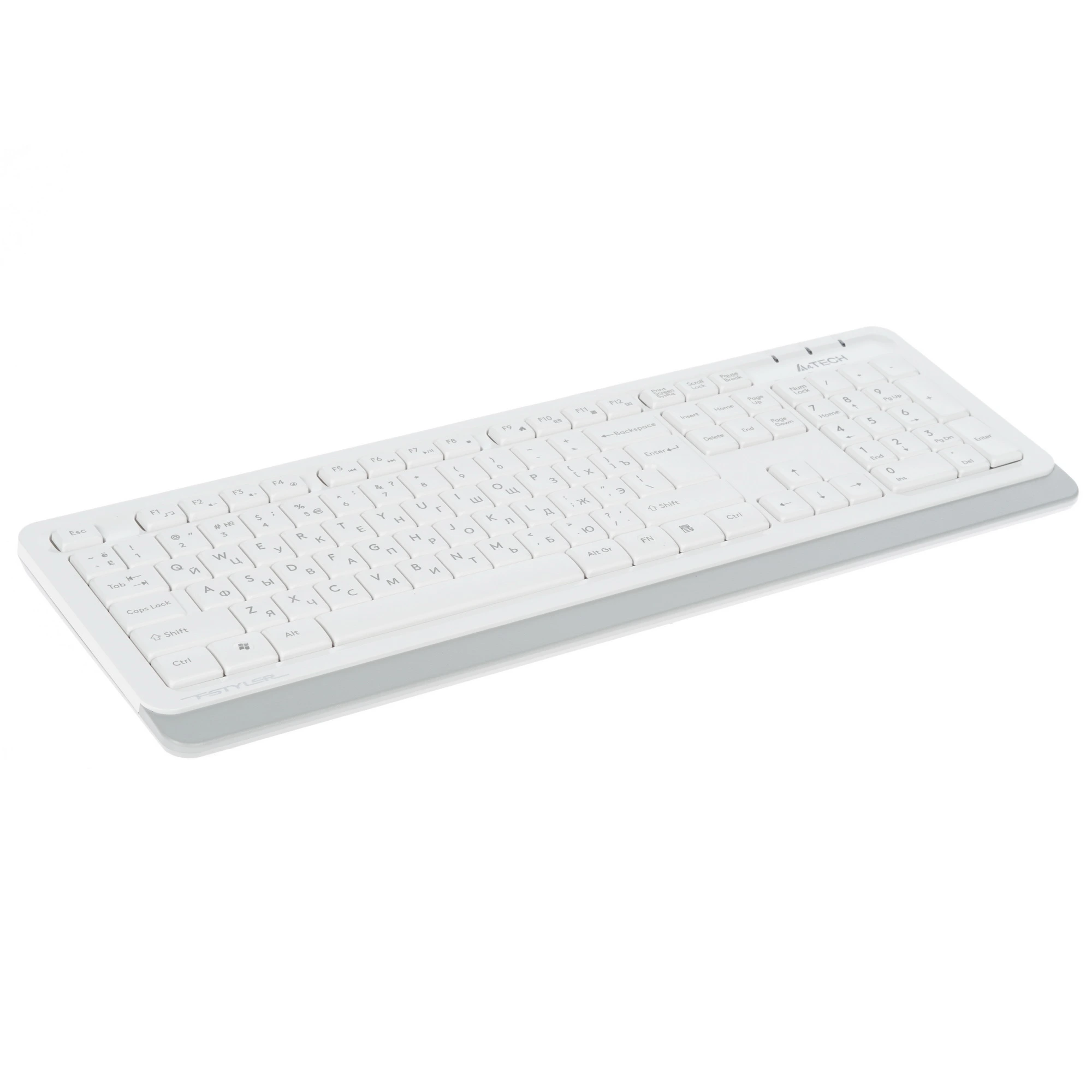 Клавиатура A4Tech Fstyler FK10 (FK10 WHITE) [Мембранная, проводная, клавиш - 104, белая]
