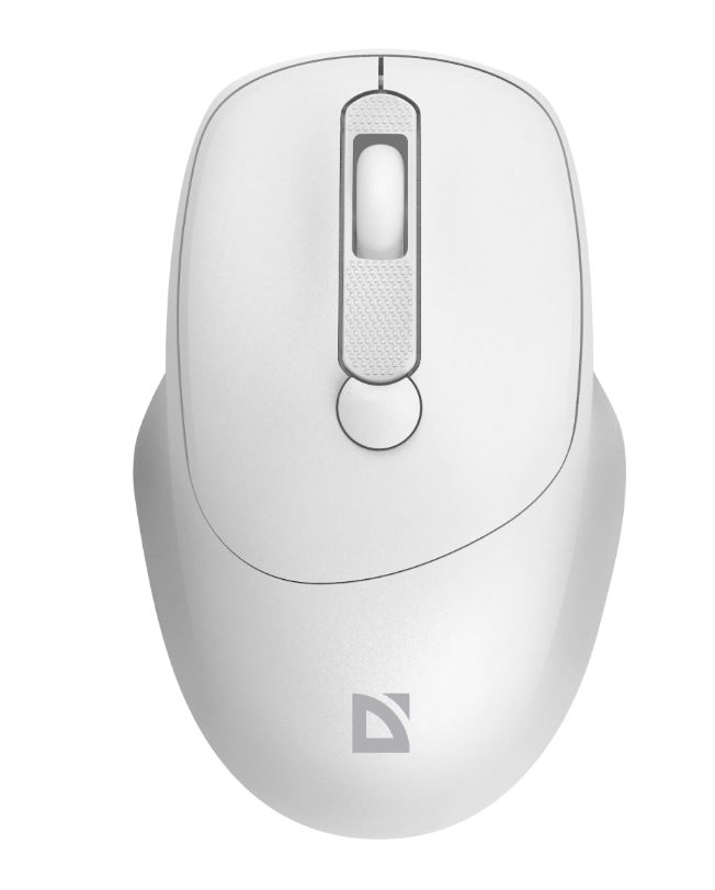 Мышь Defender Feam MM-296 (52297) [беспроводная, светодиодная, 1600 DPI, 125 Гц, белый]