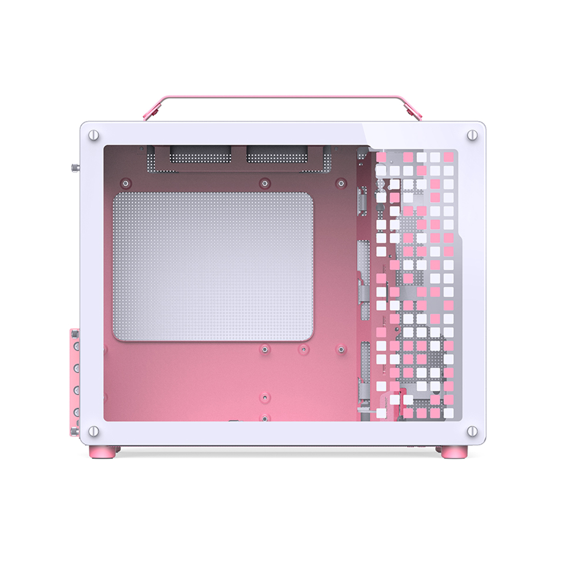 Корпус Jonsbo Z20 (WH-Pink) [Mini Tower, Без вентиляторов, розовый]