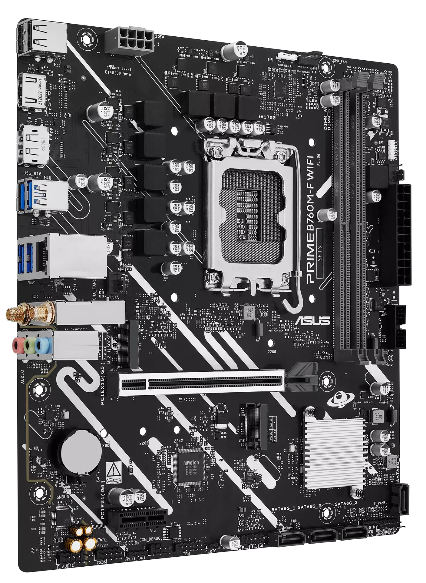 Материнская плата Asus PRIME B760M-F WIFI [LGA 1700, Intel B760, 2xDDR 5, 2xM.2, 1xPCI-E x16, Micro-ATX]