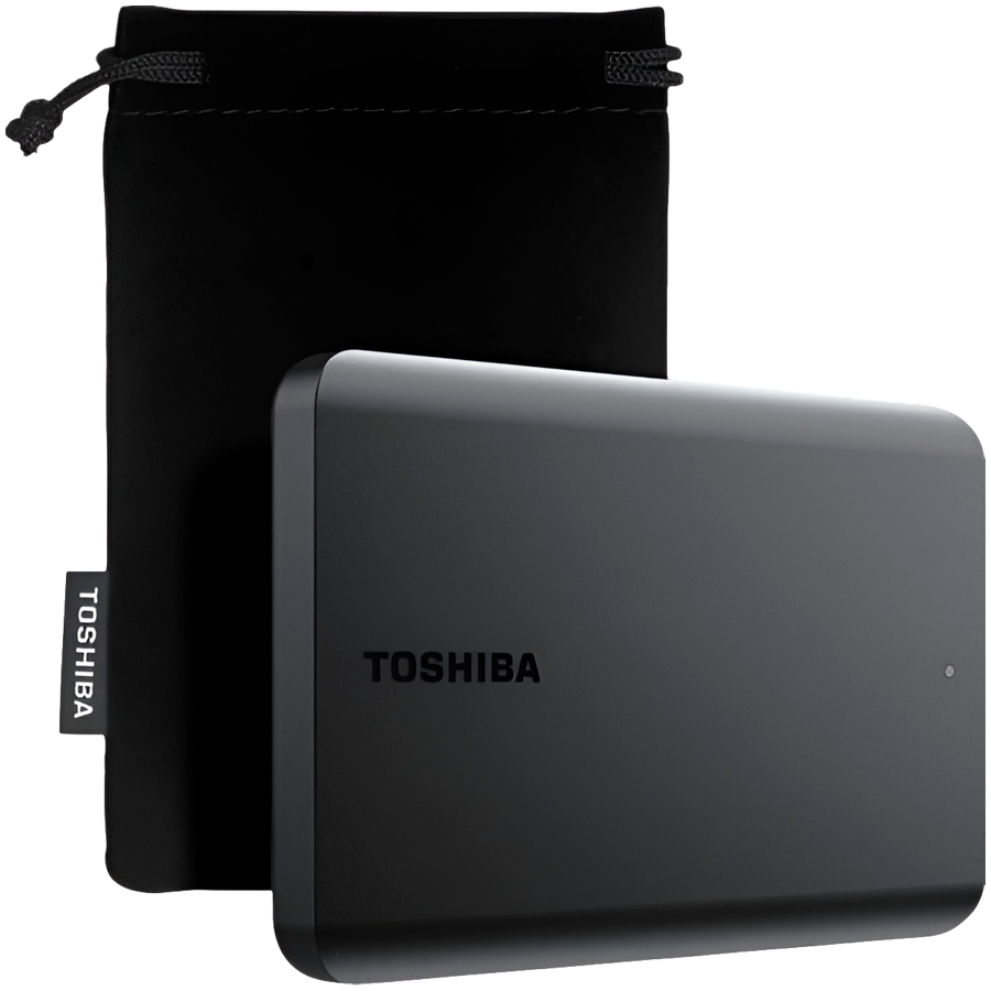 Жесткий диск Toshiba External Hard Drive Canvio Basics Excl (HDTB520MK3AA) [2 ТБ, 2.5", USB 3.2 Gen 1 (Type-A), 5400 об./мин, кэш - 8 МБ, внешние портативные]